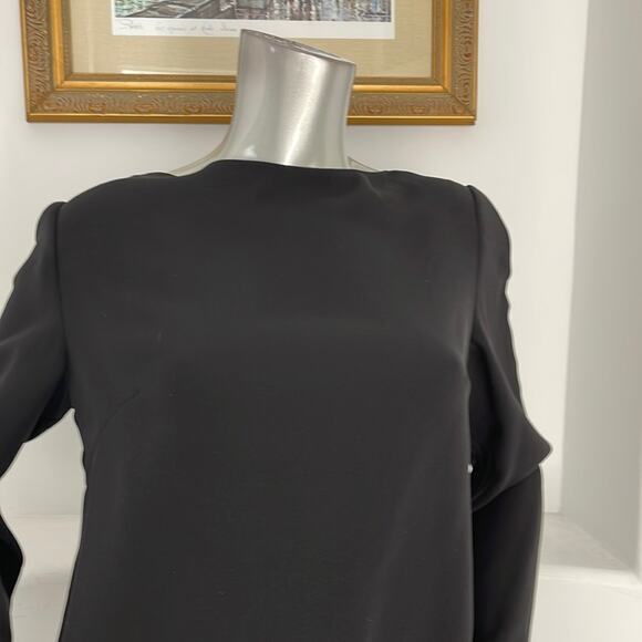 Valentino Black Long Sleeves Blouse Top  Size 10 Cowl And Bow back  Size 10 NWT - Picture 5 of 15